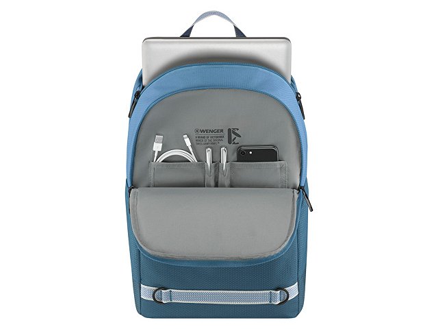 Рюкзак WENGER Tyon 15.6", голубой, переработанный ПЭТ/Полиэстер, 32х18х48 см, 23 л.