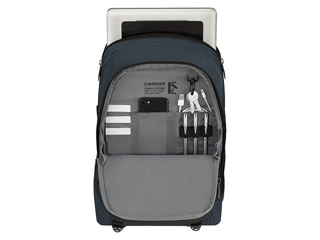 Рюкзак WENGER Oryson 16", серый/чёрный, переработанный ПЭТ/Полиэстер, 32х45х19 см, 25 л.