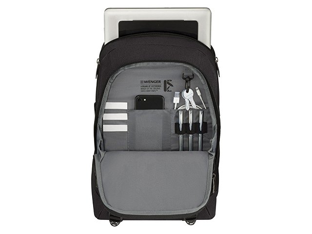 Рюкзак WENGER Oryson 16", чёрный, переработанный ПЭТ/Полиэстер, 32х45х19 см, 25 л.