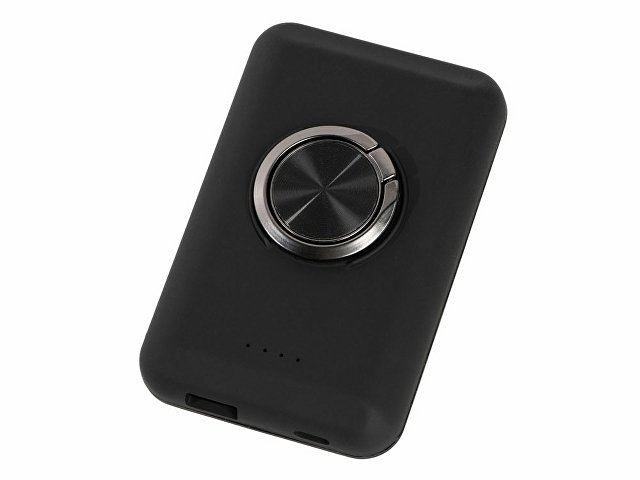Магнитный беспроводной внешний аккумулятор "MagnetIQ", 5000 mah, 10 W, черный (Р)