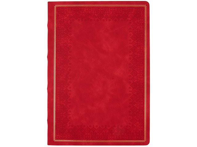 Ежедневник недатированный А4 "Royal", красный с бронзовым срезом