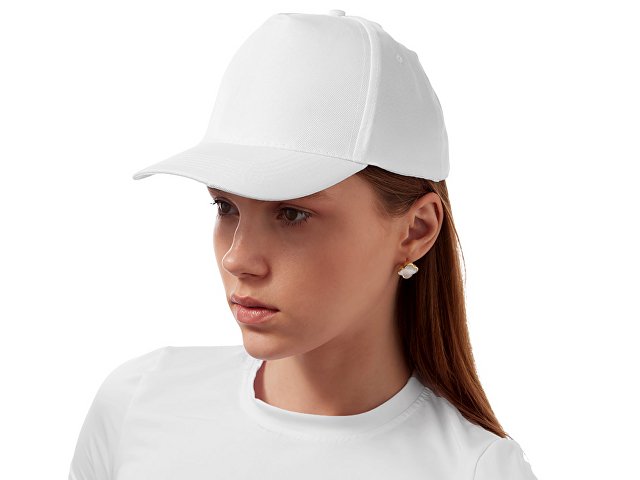 Бейсболка "Poly" 5-ти панельная 120 гр, белый (P)