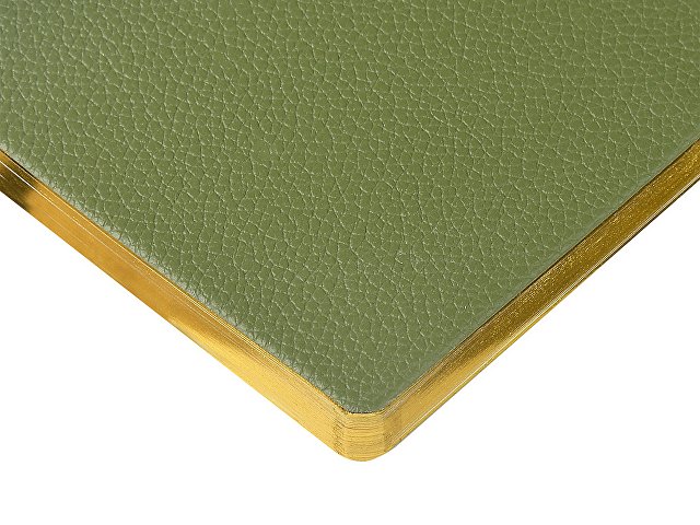 Еженедельник недатированный А6 "Verde" с нашивкой, зеленый