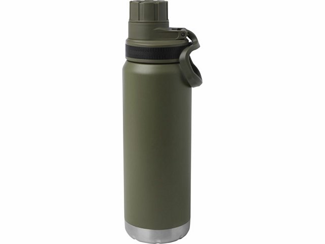 Бутылка для воды с вакуумной изоляцией Fortis/Фортис объемом 700 мл из меди и переработанной нержавеющей стали, сертифицированной по стандарту RCS, зеленый лесной