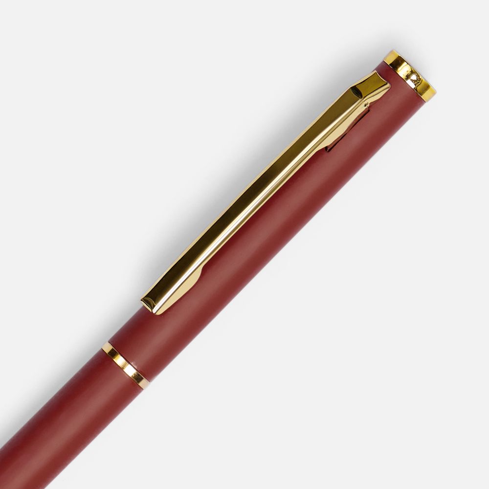 Ручка шариковая Hotel Gold, ver.2, матовая бордовая