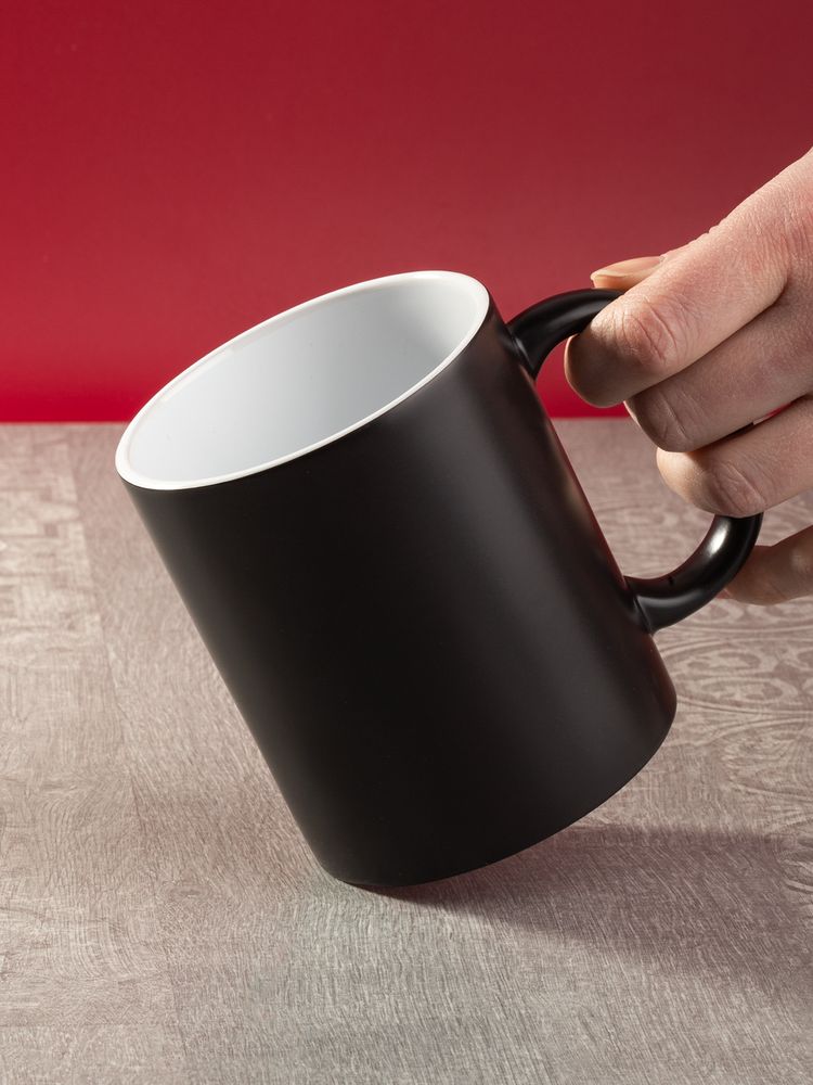 Кружка «Хамелеон», глянцевая, черная