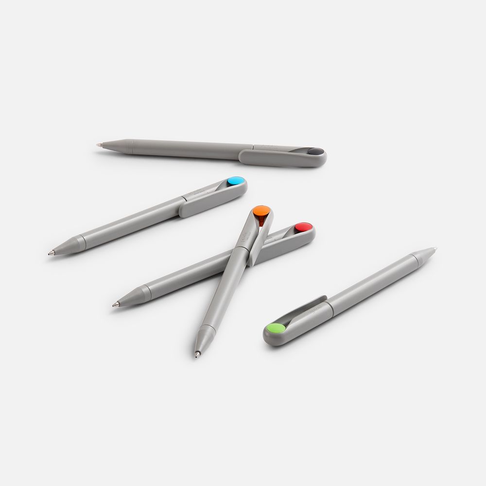 Ручка шариковая Prodir DS1 TMM Dot, серая с оранжевым