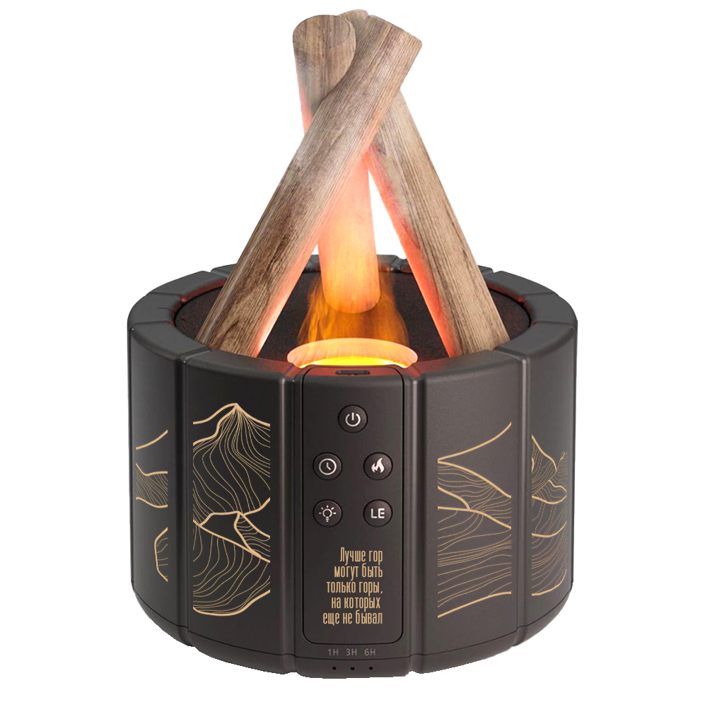Светодиодный USB увлажнитель-аромадиффузор Bonfire с пультом Д/У, чёрный