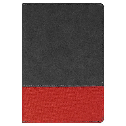 Ежедневник Flexy Treviso Nuba Sand Color А5, серый/красный, недатированный, в гибкой обложке
