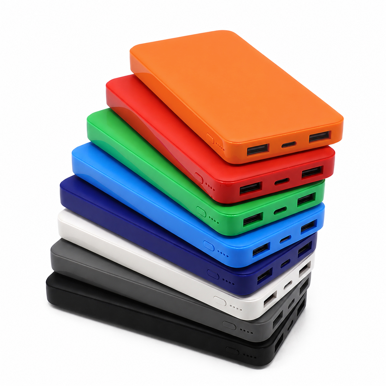 Внешний аккумулятор Polus, 10000 Mah, софт-тач покрытие, оранжевый