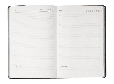 Ежедневник Urban Elegiya Ausone A5, черный с золотистым, недатированный, в полугибкой обложке