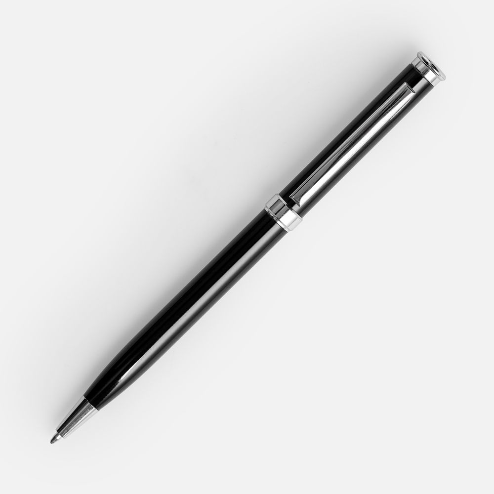 Ручка шариковая Finn Chrome, черная