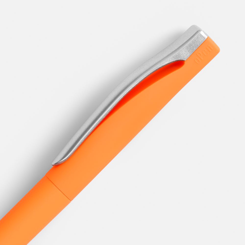 Ручка шариковая Pin Soft Touch, оранжевая