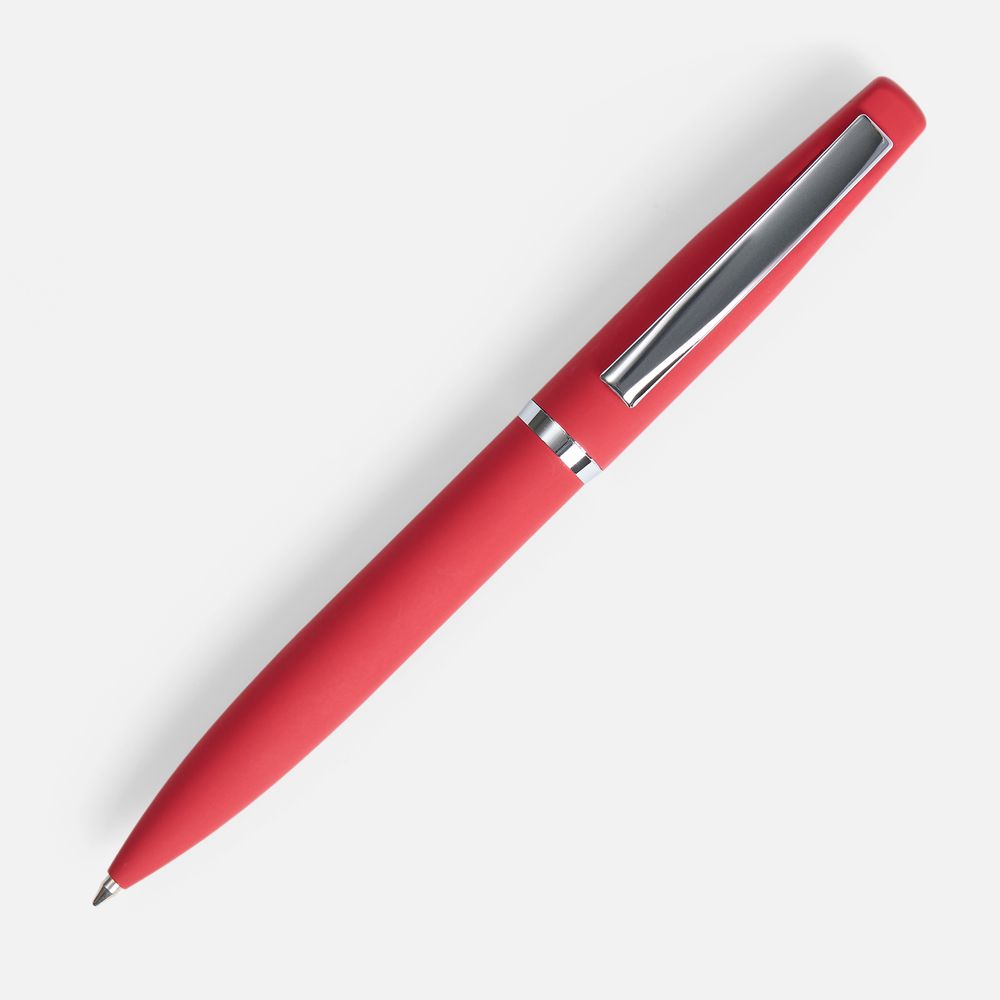 Ручка шариковая Bolt Soft Touch, красная