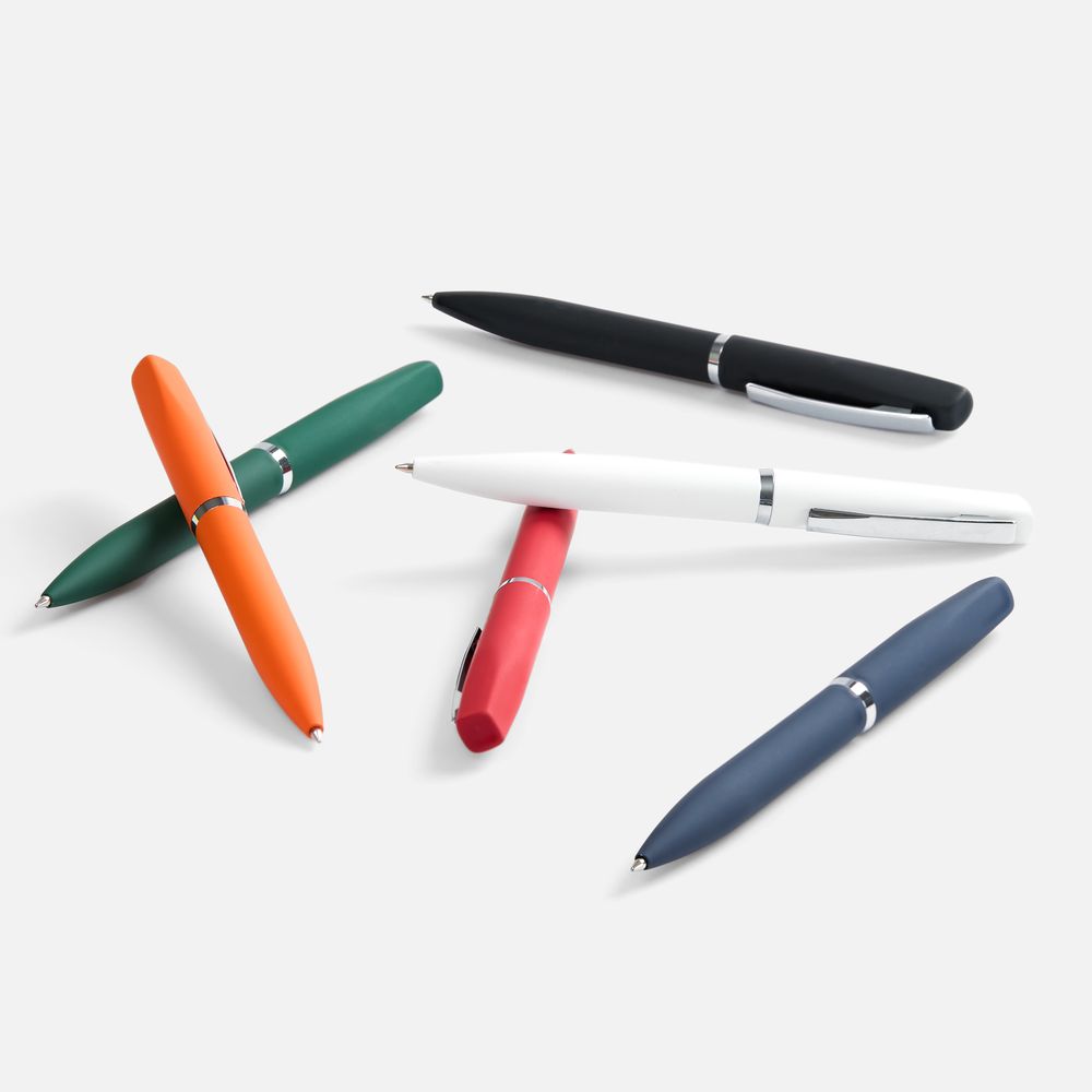 Ручка шариковая Bolt Soft Touch, красная