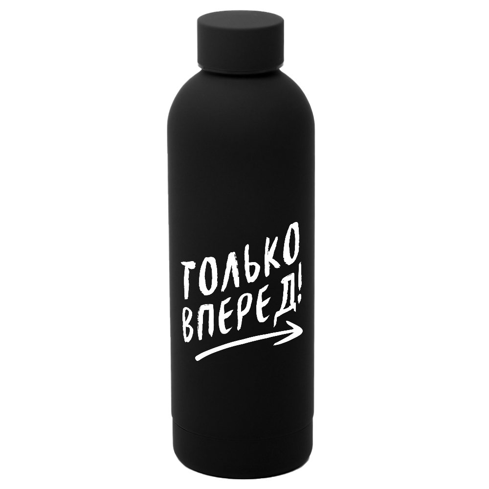 Термобутылка Perfecto софт-тач, черный