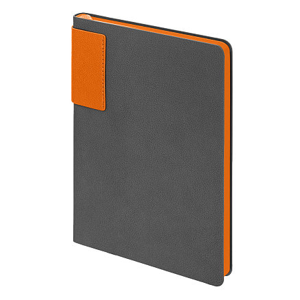 Ежедневник Flexy Star Sivilia Grey Edition Color А5, серо-оранжевый, недатированный в гибкой обложке