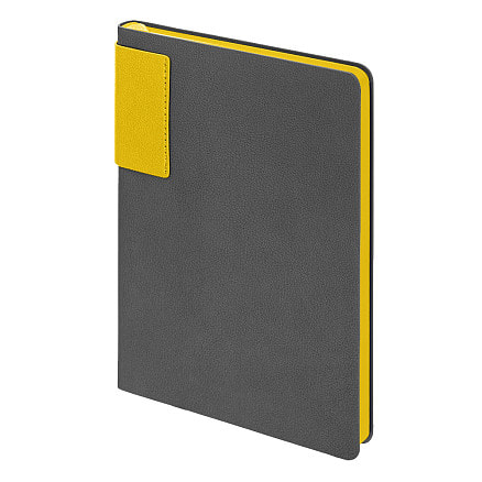 Ежедневник Flexy Star Sivilia Grey Edition Color А5 серо-желтый, недатированный в гибкой обложке