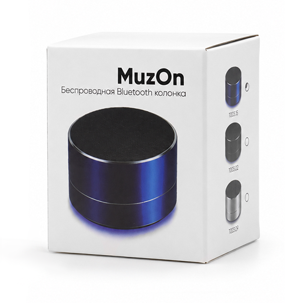 Беспроводная Bluetooth колонка MuzOn, синий
