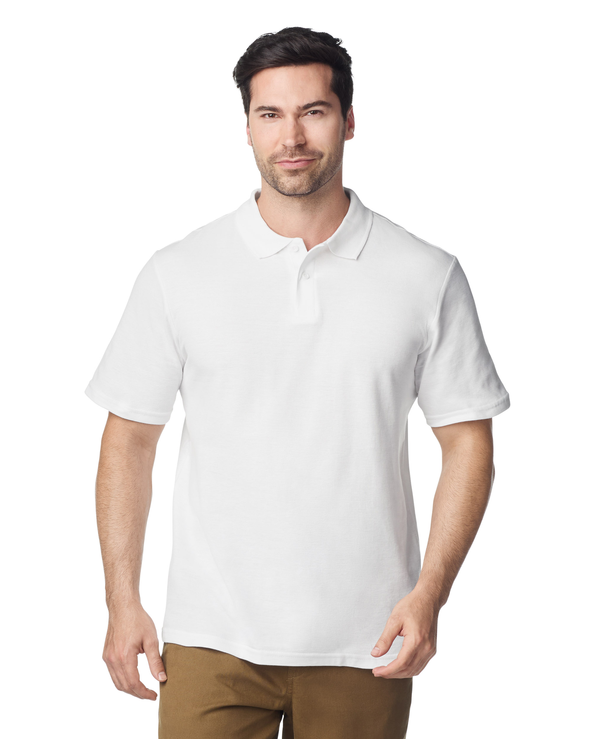 Футболка поло SOFTSTYLE ADULT DOUBLE PIQUE, БЕЛЫЙ S