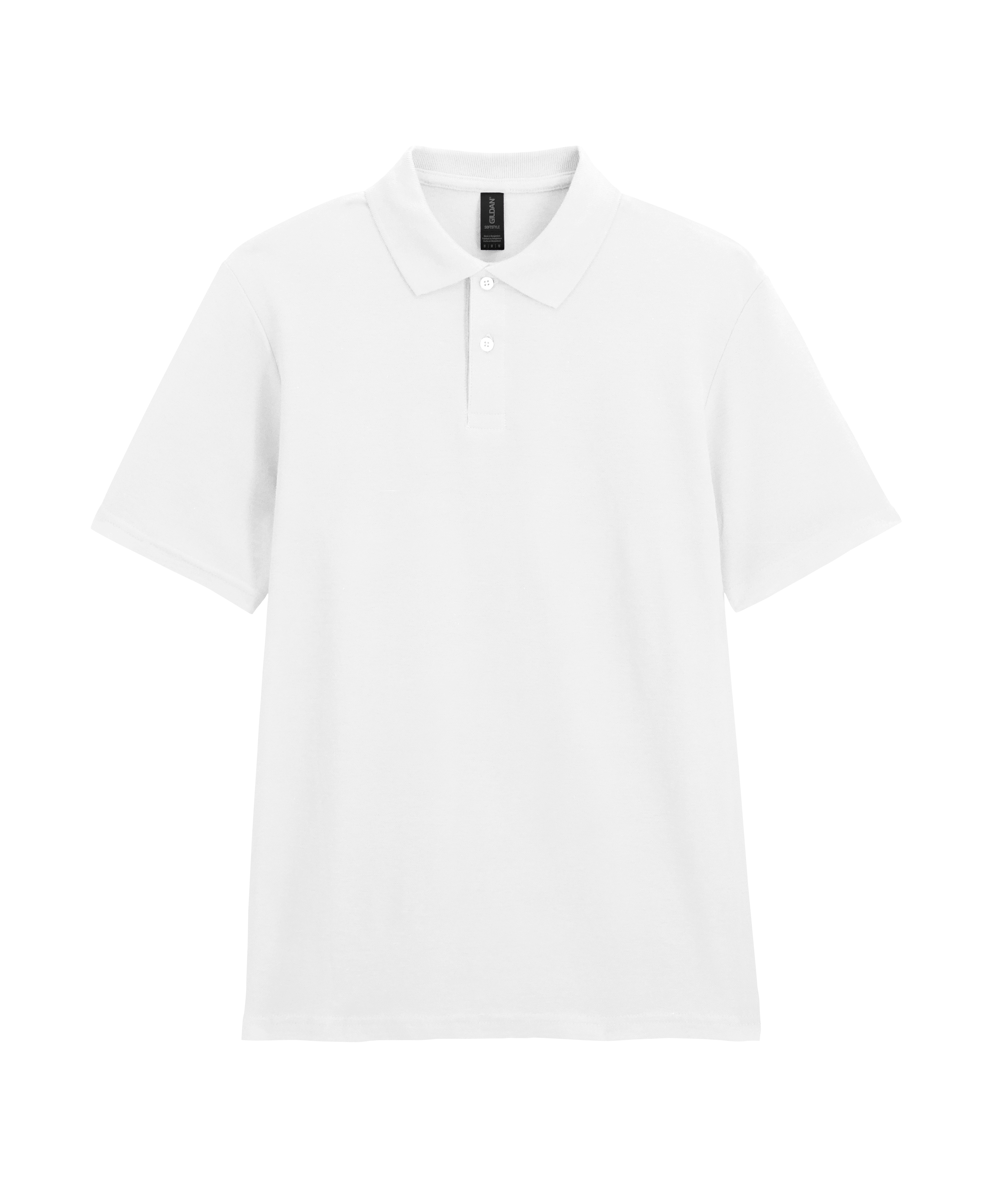 Футболка поло SOFTSTYLE ADULT DOUBLE PIQUE, БЕЛЫЙ M
