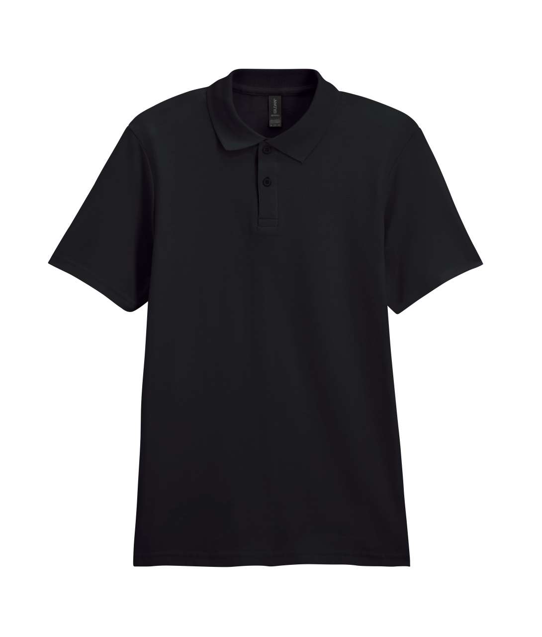 Футболка поло SOFTSTYLE ADULT DOUBLE PIQUE, ЧЕРНЫЙ S