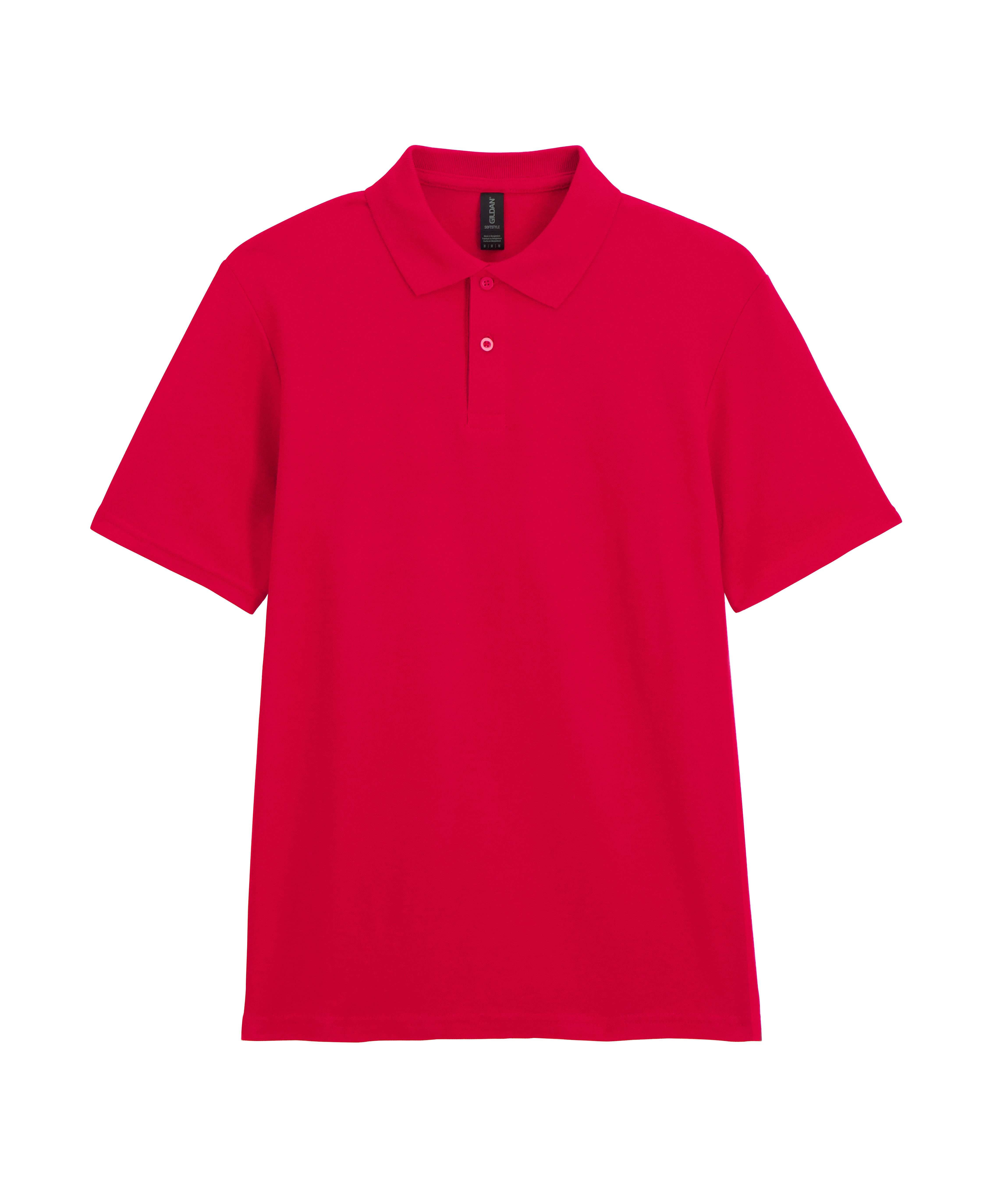 Футболка поло SOFTSTYLE ADULT DOUBLE PIQUE, КРАСНЫЙ M