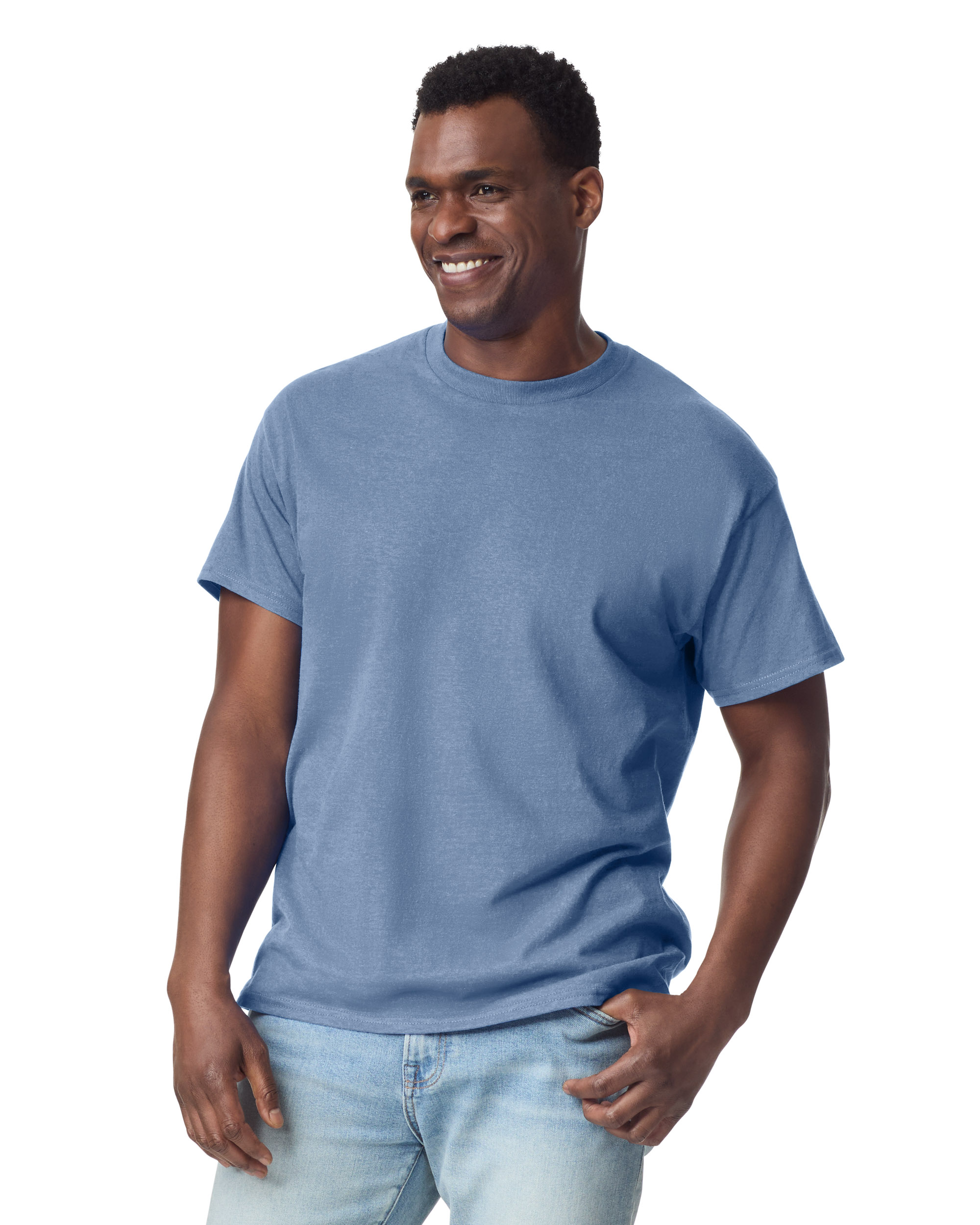 Футболка ULTRA COTTON, СЕРО-ГОЛУБОЙ M