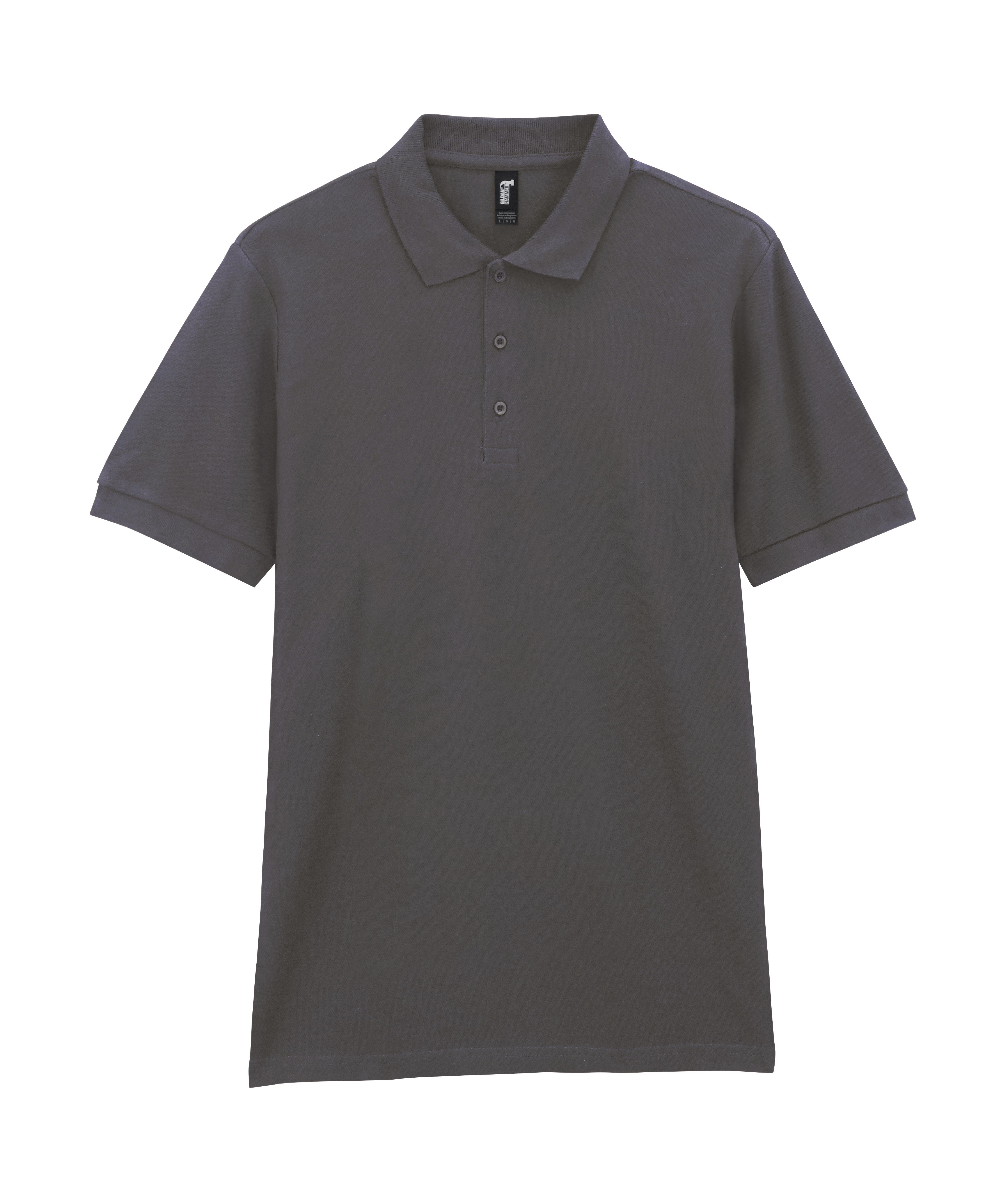 Футболка поло PREMIUM COTTON ADULT DOUBLE PIQUE, ГРАФИТОВЫЙ 2XL