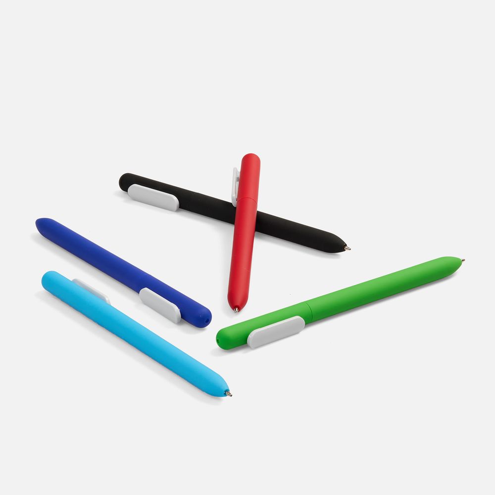 Ручка шариковая Swiper Soft Touch, зеленая с белым