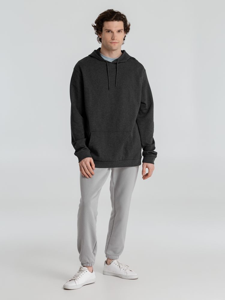 Толстовка с капюшоном унисекс Hoodie, серый меланж (антрацит)