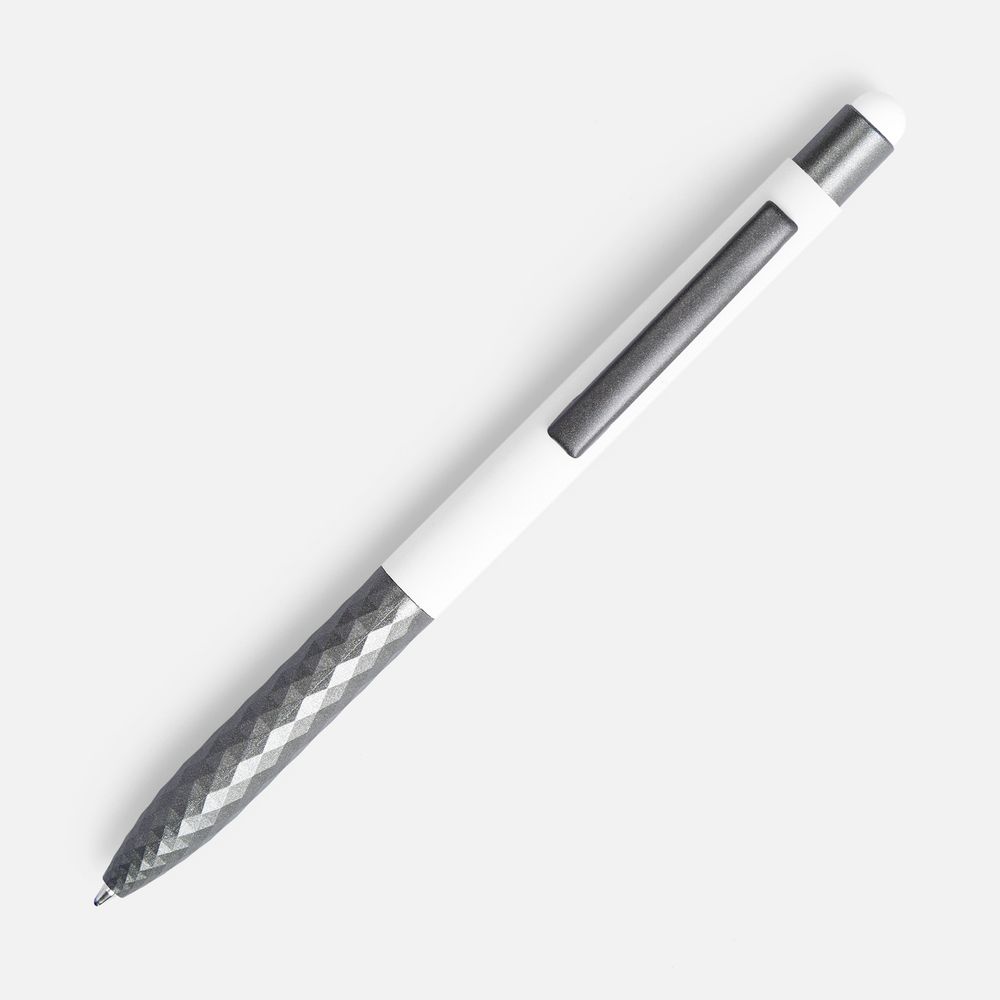 Ручка шариковая Digit Soft Touch со стилусом, белая