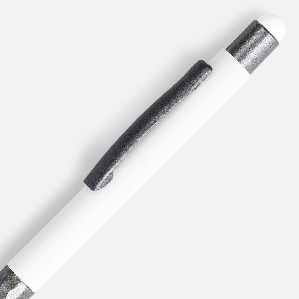 Ручка шариковая Digit Soft Touch со стилусом, белая