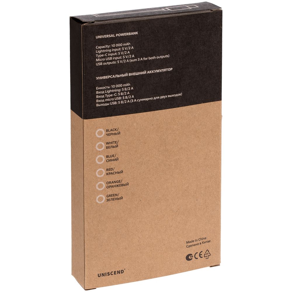 Аккумулятор Uniscend All Day Type-C 10000 мАч, красный