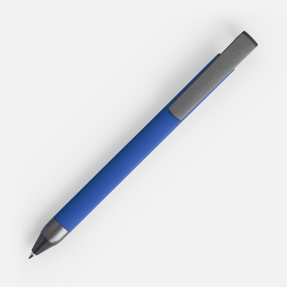 Ручка шариковая Standic Soft Touch с подставкой для телефона, синяя