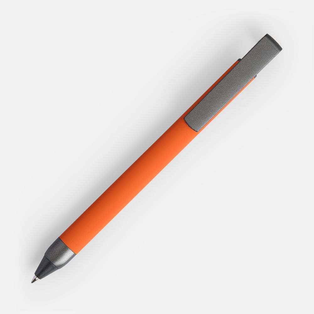 Ручка шариковая Standic Soft Touch с подставкой для телефона, оранжевая