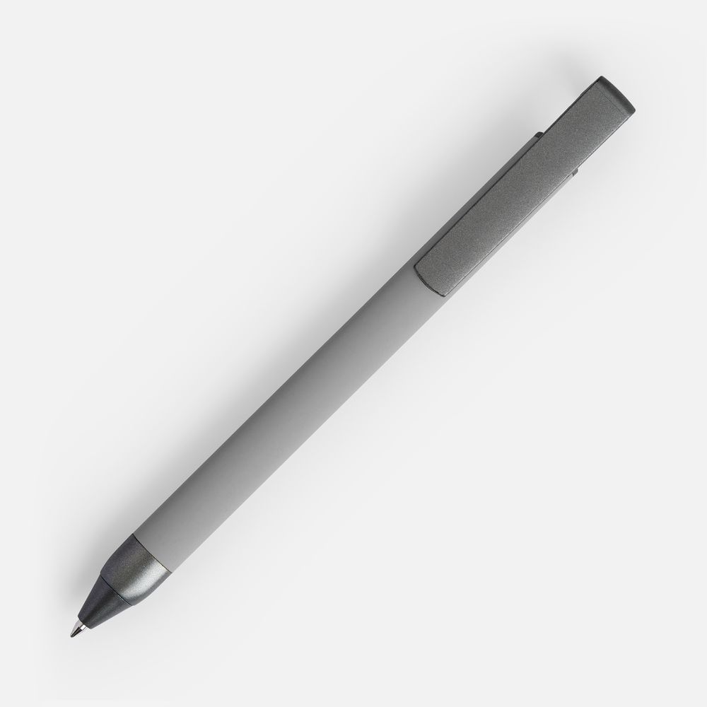 Ручка шариковая Standic Soft Touch с подставкой для телефона, серая