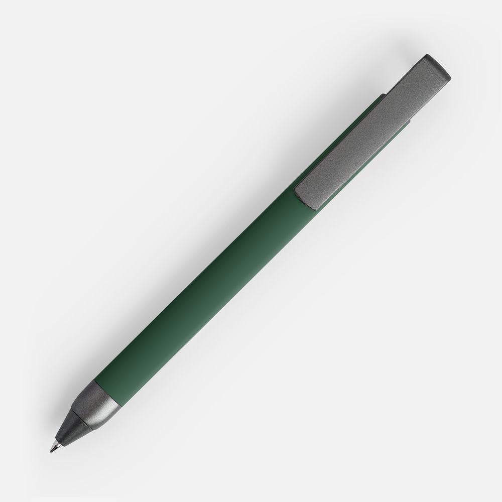 Ручка шариковая Standic Soft Touch с подставкой для телефона, зеленая