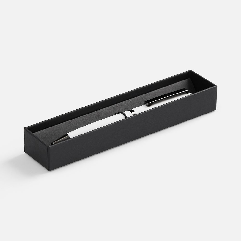 Ручка шариковая Inkish Gunmetal в футляре, белая