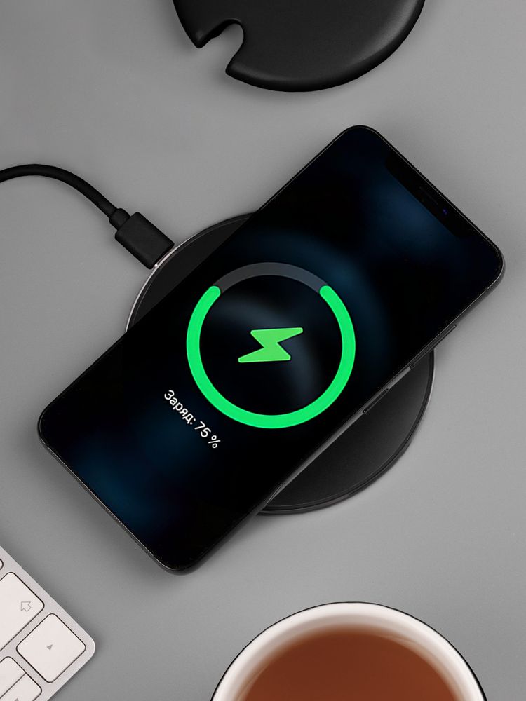 Кружка с подогревом и беспроводной зарядкой dualBase ver. 2.0 Matt, черная