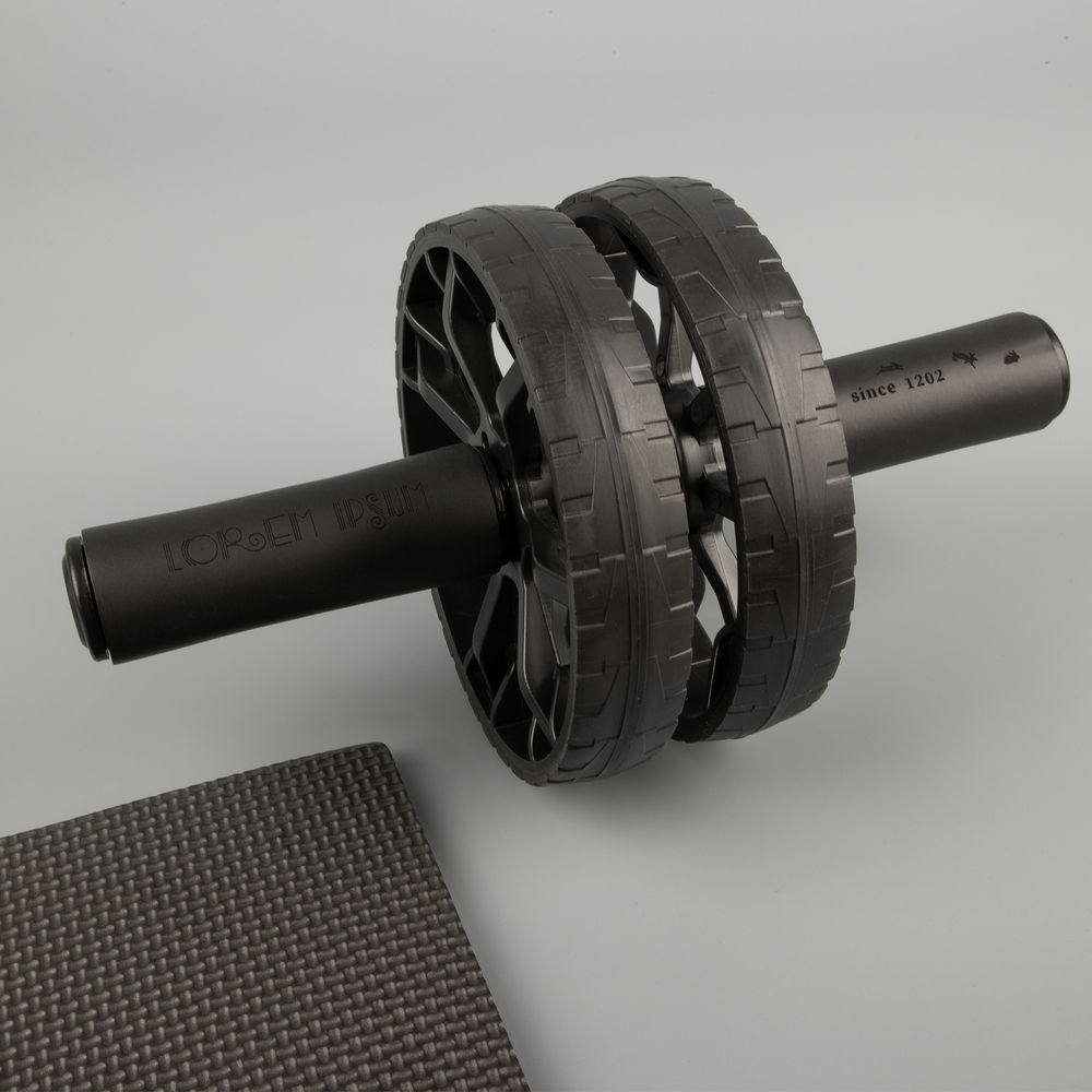 Ролик для пресса с ковриком Presswork, черный