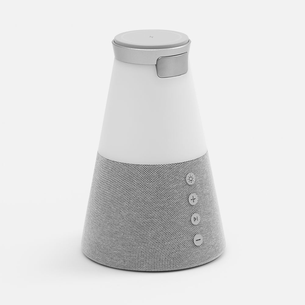 Bluetooth-колонка с беспроводной зарядкой и подсветкой Cone Sonance, серая