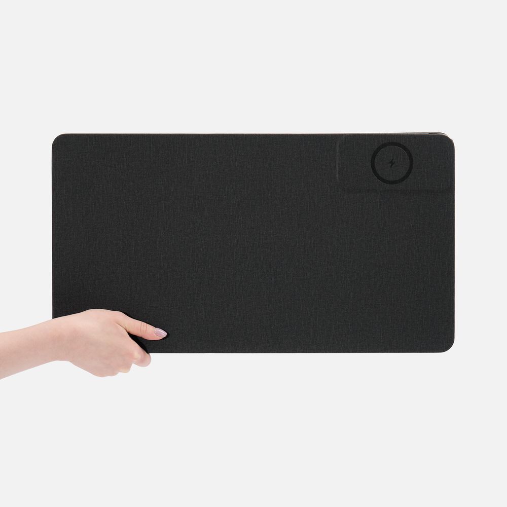 Складной стол для ноутбука с беспроводной зарядкой Kickstand Table, серый