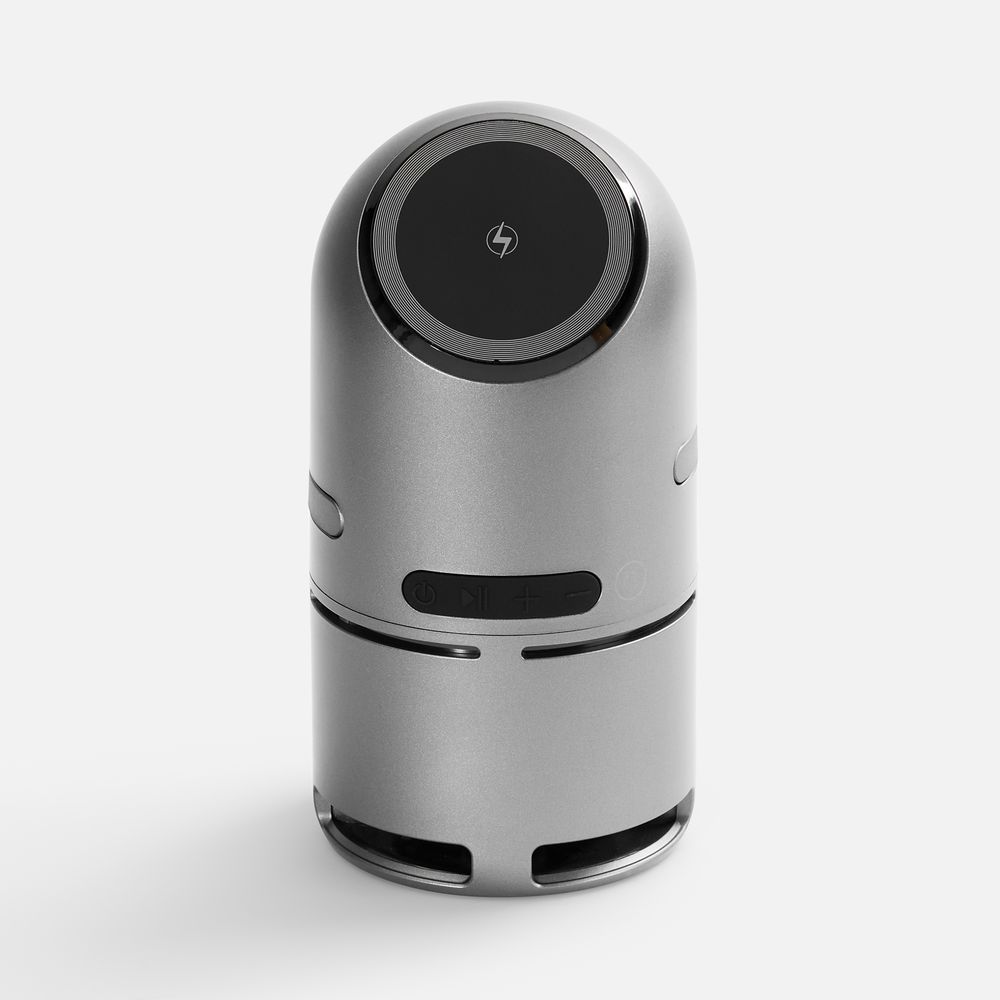 Bluetooth-колонка с беспроводной зарядкой Droid, серая