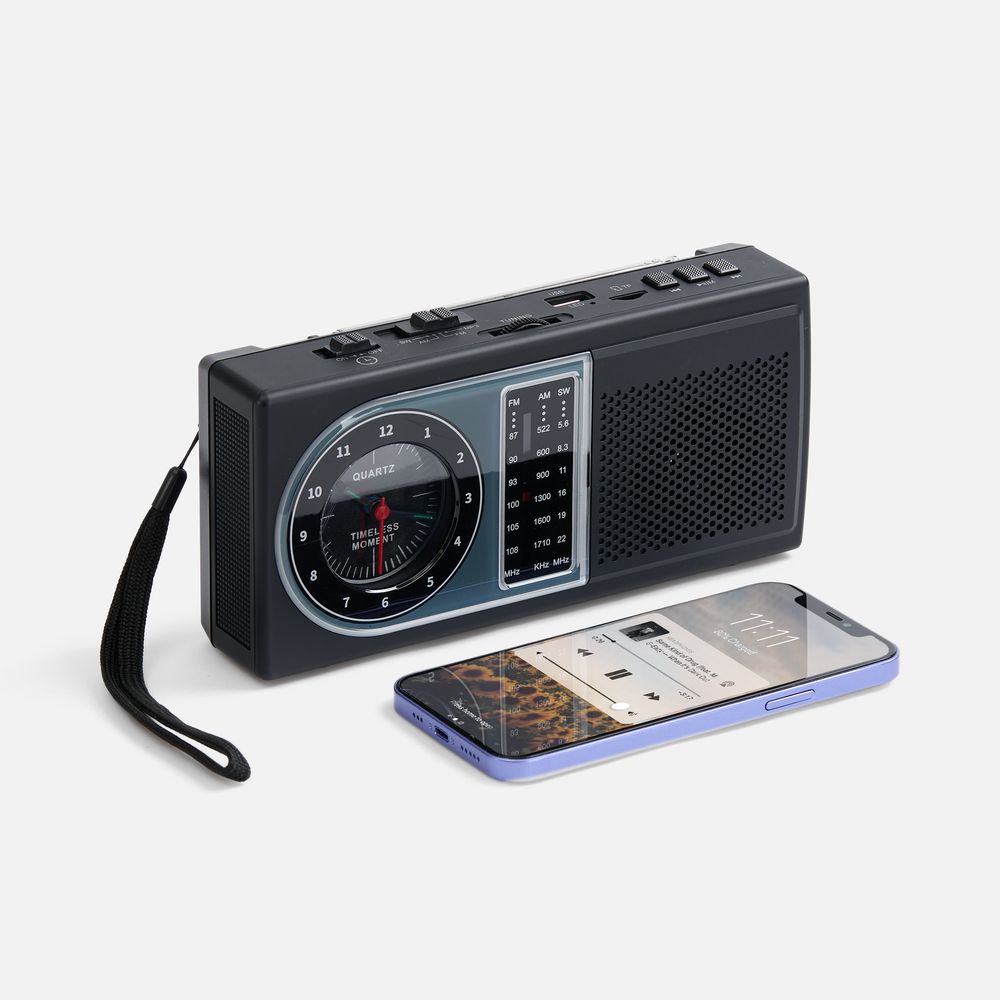 Bluetooth-колонка с радио Comradio, черная