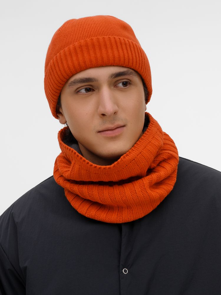 Шапка ComFleece, темно-оранжевая (кирпичная)