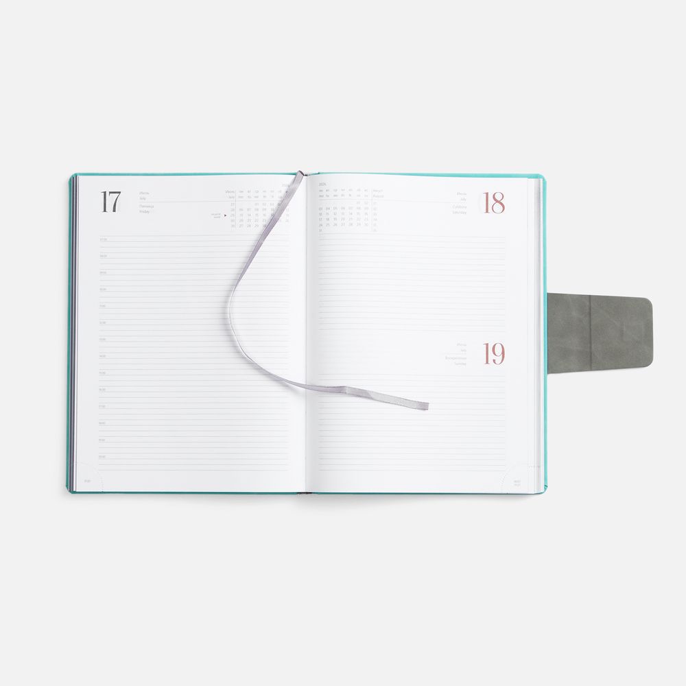 Ежедневник Grande Strap на заказ, датированный, бирюзовый