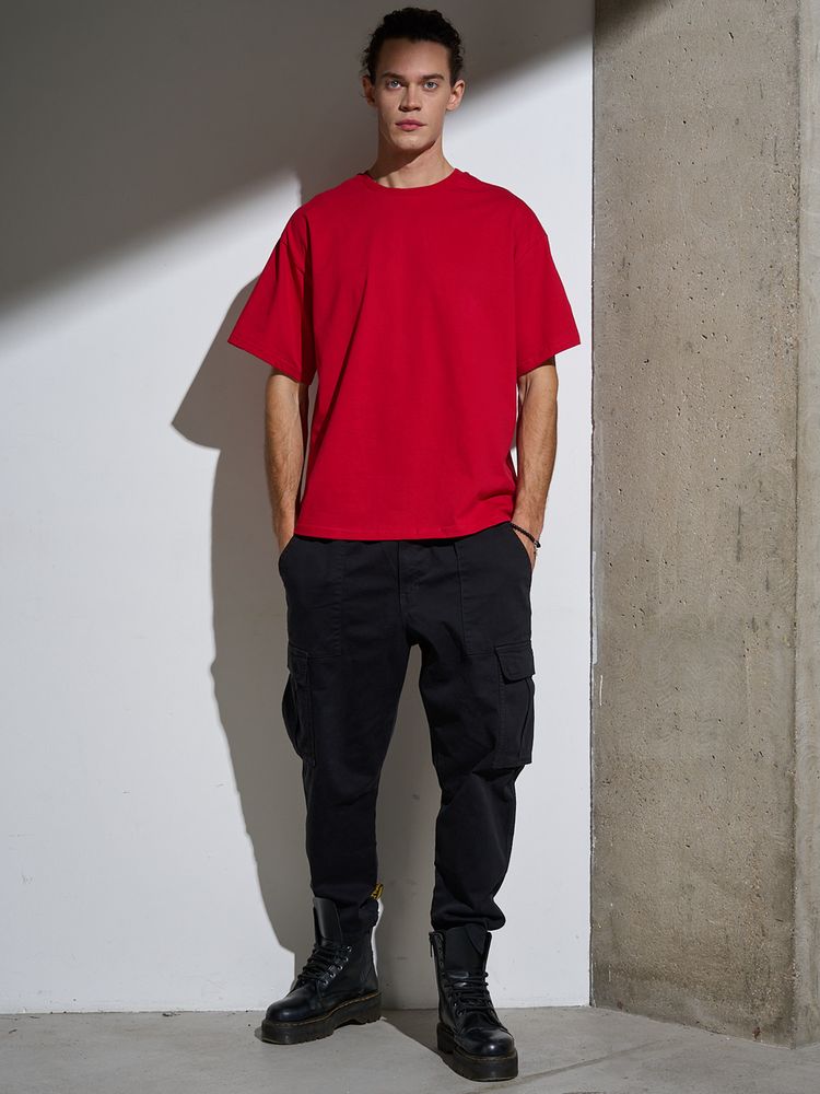 Футболка Oversize Premium, красная