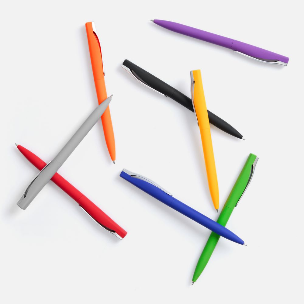 Ручка шариковая Pin Soft Touch, красная