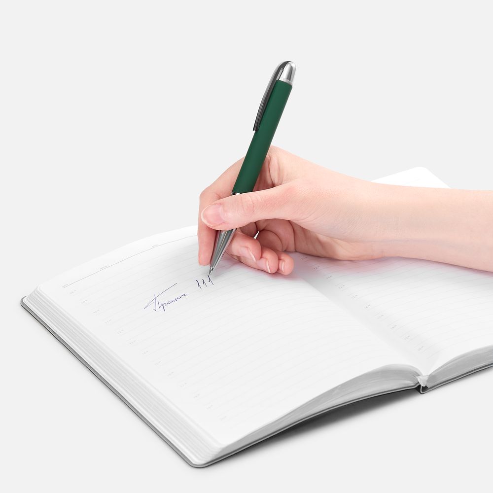 Ручка шариковая Arc Soft Touch, зеленая